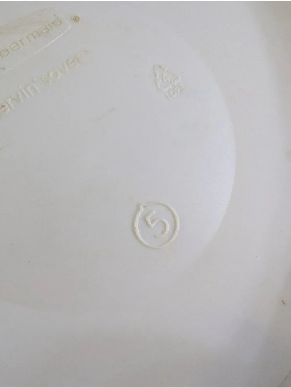 Vintage Rubbermaid Servin Saver Lid Almond ONLY for #5 Round 22 Cups Food Contai